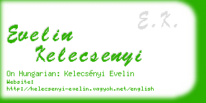 evelin kelecsenyi business card